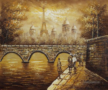 städtische Landschaft Werke - Paris Eiffelturm von der Brücke